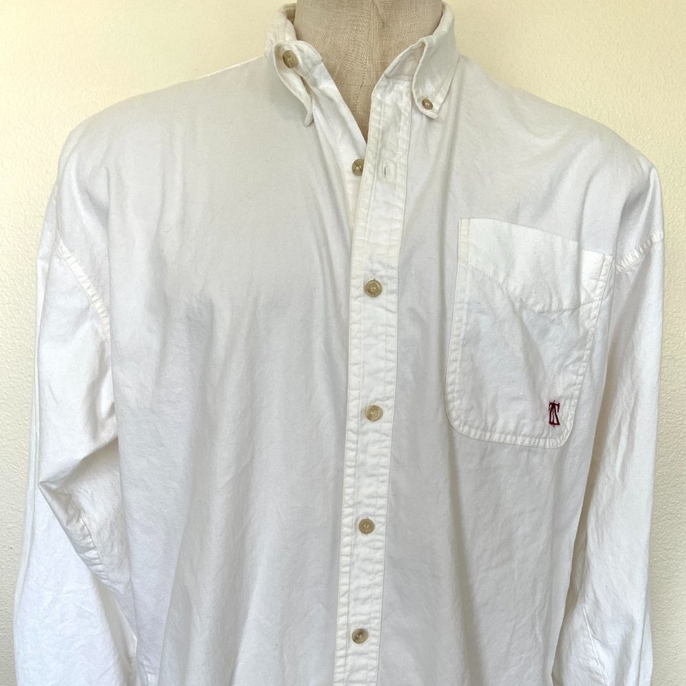 90’s Zeidler & Zeidler Mens White Shirt - Size XL